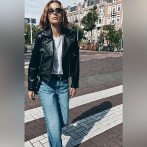 Zara Faux Leather Moto Jacket